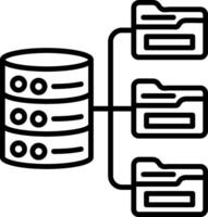 Database Line Icon vector