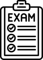 Exam Line Icon vector