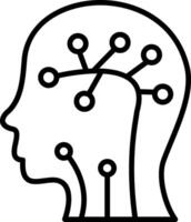 Neural Network Line Icon vector
