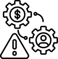 Risk Management Line Icon vector
