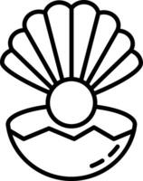 Shell Line Icon vector