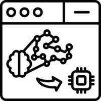 Ai Line Icon vector