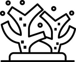 Coral Line Icon vector