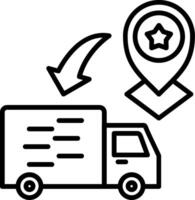 Pin Line Icon vector