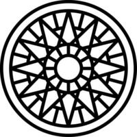 Mandala Line Icon vector