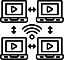 Wlan Line Icon vector