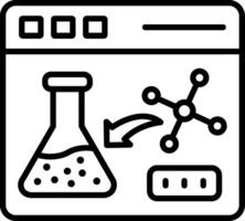 Virtual Lab Line Icon vector
