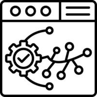 Version Control Line Icon vector