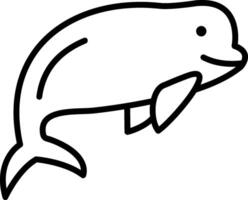 Beluga Line Icon vector
