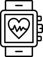 Heart Rate Line Icon vector