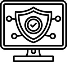 Security Line Icon vector