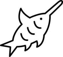 Swordfish Line Icon vector