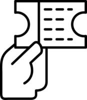 Ticket Line Icon vector