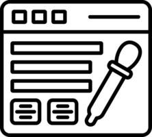 Virtual Lab Line Icon vector