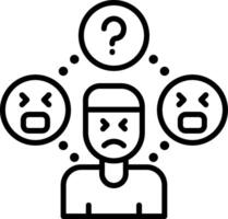 Lack Of Focus Line Icon vector