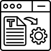 Text Generator Line Icon vector