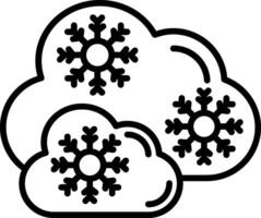 Snowy Line Icon vector