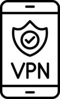 Vpn Line Icon vector