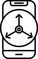 Accelerometer Sensor Line Icon vector