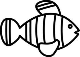 Clownfish Line Icon vector