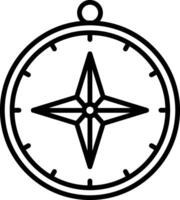 Compass Line Icon vector