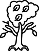 Tree Line Icon vector