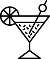 Cocktail Line Icon vector