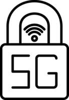 Padlock Line Icon vector