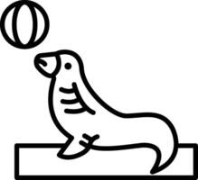 Seal Line Icon vector