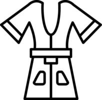 Robe Line Icon vector