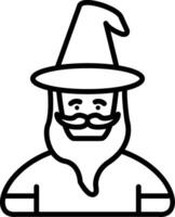 Wizard Line Icon vector