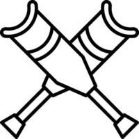 Amputation Line Icon vector