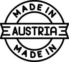 Made In Austria Line Icon vector