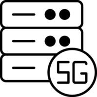Server Line Icon vector