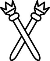 Scepter Line Icon vector