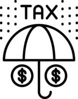 Tax Protection Line Icon vector