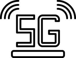 5G Line Icon vector