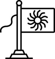 Argentina Flag Line Icon vector