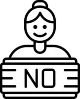 Girl Power Line Icon vector