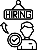 Hiring Line Icon vector