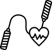 Jumping Rope Line Icon vector