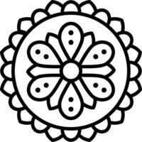Mandala Line Icon vector