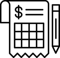 Invoice Line Icon vector