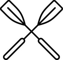 Oars Line Icon vector