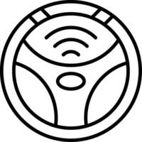 Self Driving Line Icon vector