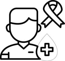 Survivor Line Icon vector