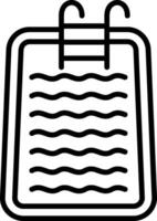 Swimming Pool Line Icon vector