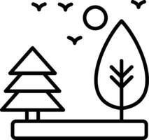 Tree Line Icon vector