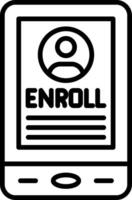 Enroll Line Icon vector