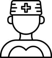 Nurse Line Icon vector